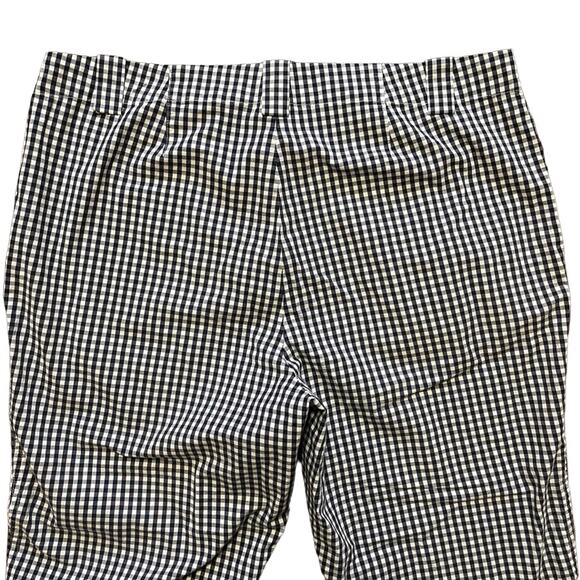 RALPH LAUREN Gingham Plaid Lightweight Capri Pants in Navy & White SZ 12 - Picture 3 of 8